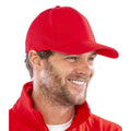 Red - Back - Result Headwear Unisex Adult Memphis Brushed Cotton Cap