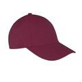 Burgundy - Back - Result Headwear Unisex Adult Memphis Brushed Cotton Cap