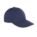 Navy - Back - Result Headwear Unisex Adult Memphis Brushed Cotton Cap