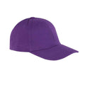 Purple - Back - Result Headwear Unisex Adult Memphis Brushed Cotton Cap