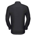 Black - Back - Russell Collection Mens Oxford Tailored Long-Sleeved Formal Shirt
