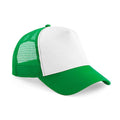 Pure Green-White - Front - Beechfield Unisex Adult Snapback Trucker Cap