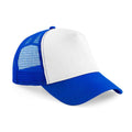 Bright Royal Blue-White - Front - Beechfield Unisex Adult Snapback Trucker Cap