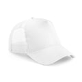 White-White - Front - Beechfield Unisex Adult Snapback Trucker Cap