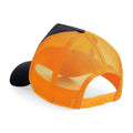 Black-Orange - Back - Beechfield Unisex Adult Snapback Trucker Cap