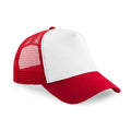 Classic Red-White - Front - Beechfield Unisex Adult Snapback Trucker Cap