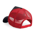 Black-Classic Red - Back - Beechfield Unisex Adult Snapback Trucker Cap