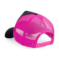 Black-Fuchsia - Back - Beechfield Unisex Adult Snapback Trucker Cap