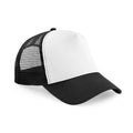 Black-White - Front - Beechfield Unisex Adult Snapback Trucker Cap