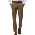 Tan - Front - Brook Taverner Mens Miami Slim Chinos