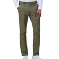 Olive Green - Front - Brook Taverner Mens Miami Slim Chinos