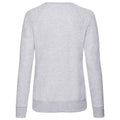 Heather Grey - Back - Fruit of the Loom Womens-Ladies Lightweight Lady Fit Raglan Sweatshirt