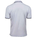 White-Navy - Back - Tee Jays Mens Tipped Stretch Polo Shirt