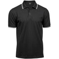 Black-White - Front - Tee Jays Mens Tipped Stretch Polo Shirt