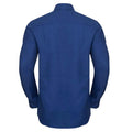 Bright Royal Blue - Back - Russell Collection Mens Oxford Easy-Care Long-Sleeved Formal Shirt