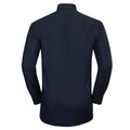 Bright Navy - Back - Russell Collection Mens Oxford Easy-Care Long-Sleeved Formal Shirt