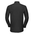 Black - Back - Russell Collection Mens Oxford Easy-Care Long-Sleeved Formal Shirt