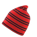 Red-Black - Back - Result Unisex Adult Team Reversible Beanie