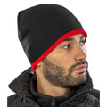 Black-Red - Back - Result Unisex Adult Reversible Fashion Beanie