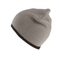 Grey-Black - Back - Result Unisex Adult Reversible Fashion Beanie