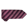 Burgundy-Aubergine - Back - Premier Mens Stripe Waffle Tie