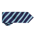 Navy-Turquoise - Back - Premier Mens Stripe Waffle Tie