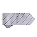 Silver-Dark Grey - Back - Premier Mens Stripe Waffle Tie