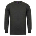 Grey Marl - Front - Henbury Mens Cotton Acrylic Crew Neck Sweatshirt