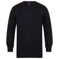 Navy - Front - Henbury Mens Cotton Acrylic Crew Neck Sweatshirt