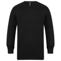 Black - Front - Henbury Mens Cotton Acrylic Crew Neck Sweatshirt