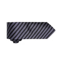 Black-Dark Grey - Back - Premier Unisex Adult Double Stripe Tie