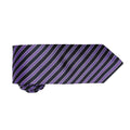 Rich Violet-Black - Back - Premier Unisex Adult Double Stripe Tie