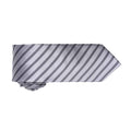 Silver-Dark Grey - Back - Premier Unisex Adult Double Stripe Tie