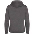 Charcoal - Back - Awdis Unisex Adult Cross Neck Hoodie