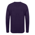 Purple - Back - Henbury Mens Cotton Acrylic V Neck Sweatshirt