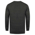 Grey Marl - Back - Henbury Mens Cotton Acrylic V Neck Sweatshirt