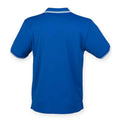 Royal Blue-White - Back - Henbury Mens CoolPlus Tipped Polo Shirt