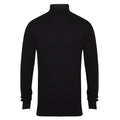 Black - Back - Henbury Mens Roll Neck Sweatshirt