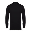 Black - Front - Henbury Mens Roll Neck Sweatshirt