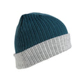 Teal-Grey - Back - Result Winter Essentials Unisex Adult Double Layered Beanie