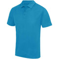 Sapphire Blue - Front - AWDis Cool Mens Moisture Wicking Polo Shirt