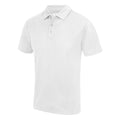 Arctic White - Front - AWDis Cool Mens Moisture Wicking Polo Shirt