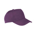 Purple - Back - Result Boston 5 Panel Baseball Cap