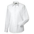 White - Front - Russell Collection Mens Oxford Tailored Long-Sleeved Formal Shirt