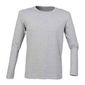 Grey - Front - SF Men Mens Feel Good Heather Stretch Long-Sleeved T-Shirt