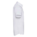 White - Side - Russell Collection Mens Tailored Short-Sleeved Formal Shirt