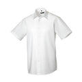White - Front - Russell Collection Mens Tailored Short-Sleeved Formal Shirt