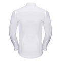 White - Back - Russell Collection Mens Ultimate Stretch Long-Sleeved Formal Shirt