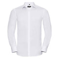 White - Front - Russell Collection Mens Ultimate Stretch Long-Sleeved Formal Shirt