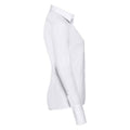 White - Side - Russell Collection Womens-Ladies Ultimate Stretch Formal Shirt